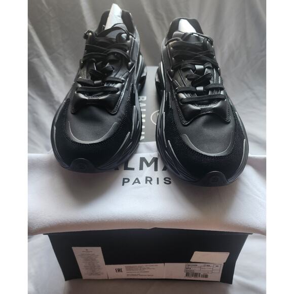 Balmain Black Sneakers with White Side Accent main image 8